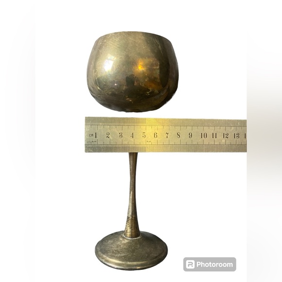 Genuine Brass King's Plate Wine Glass - Picture 10 of 10